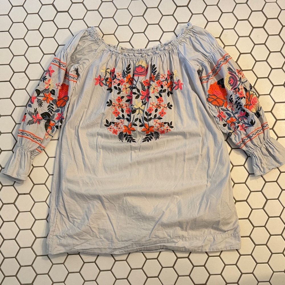 Free people Embroidered Off-Shoulder dress